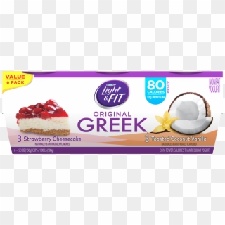 Light & Fit Strawberry Nonfat Greek Cheesecake/toasted - Dannon Light Life Cherry 4 Pack Clipart