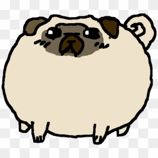 Adorable Fat Pug - Chibi Dog Chubby Clipart
