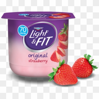 Strawberry Nonfat Yogurt - Yogurt Light & Fit Clipart
