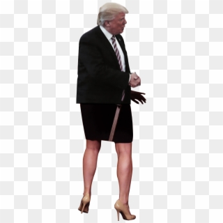 Donald Trump Image With A Woman In Heels Behind It Clipart