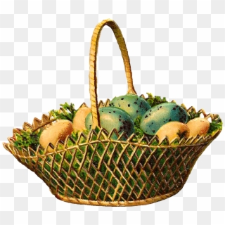 Vintage Easter Basket Clipart
