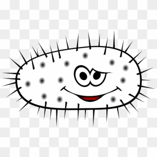 Bacteria Clipart Black And White - Germs Cartoon Black And White - Png Download