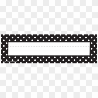 Tcr4001 Black Polka Dots Flat Name Plates Image - Black And White Polka Dots Labels Clipart