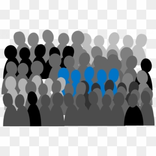 Standing Out In The Crowd - Cancer Patients In Group Clipart