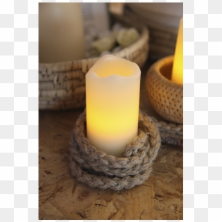 Led Pillar Candle 2p Wave - Candle Clipart
