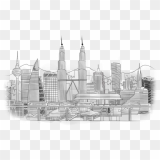 Drawing Construction Huge Freebie Download For - Malaysia Building Sketch Clipart