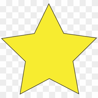 Clipart - Simple Star - Yellow Star Black Background - Png Download