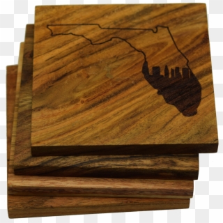 Miami Skyline Within Florida Outline Coasters - Plywood Clipart