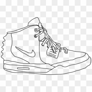 Collection Of Air Yeezy 2 Drawing High Quality, Free - Sneakers Clipart