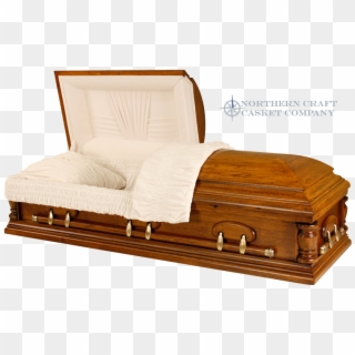 Jackson Pecan - Wood Coffin Box Usa Clipart