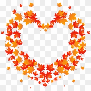 Autumn Leaves Heart Transparent Png Clip Art Image