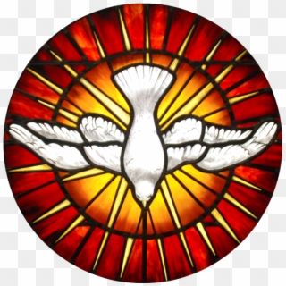 Charismatic Prayer Group - Holy Spirit Stained Glass Pentecost Dove Clipart