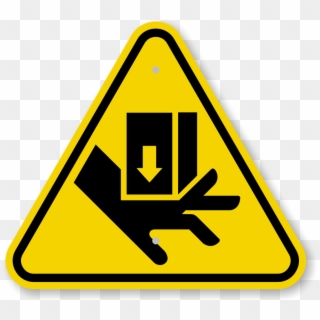 Pinch Point Signs - Hand Crush Warning Clipart