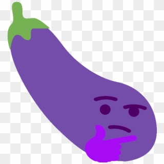 > - Thinking Eggplant - Twitter Eggplant Emoji Png Clipart