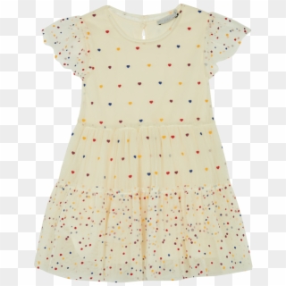 Cream Karina Hearts Tulle Dress - Pattern Clipart