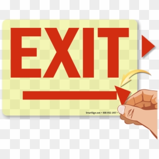 Exit Arrowheads Glow Signs - Exit Arrow Left Signage Clipart