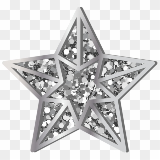 Star Silver Transparent Png Clip Art - Silver Stars Clipart