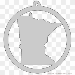 Minnesota Map Circle Free Scroll Saw Pattern Shape - Circle Clipart