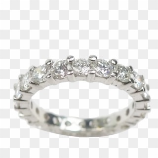 087940 Round Brilliant Diamond Eternity Wedding Band - Pre-engagement Ring Clipart