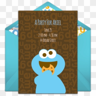 Baby Cookie Monster Online Invitation - Cookie Monster Clipart