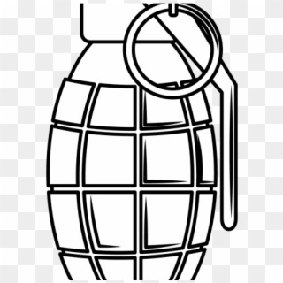 Drawn Grenade Step By Step - Drawing Clipart (#1195593) - PikPng