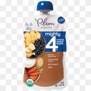 Banana, Blueberry, Sweet Potato, Carrot, Greek Yogurt - Plum Organics Clipart
