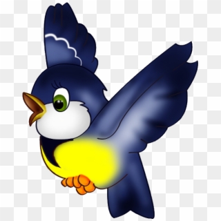Blue Bird Clip Art - Clip Art Flying Bird - Png Download