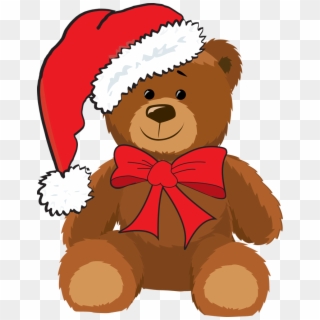 Christmas Animal Clipart 8 Free - Christmas Teddy Bear Clipart - Png Download