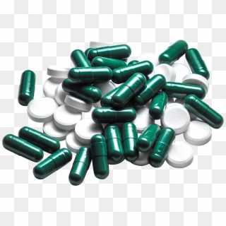 Green Capsule Pills For Pain Clipart
