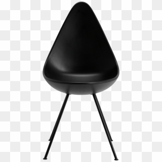 The Drop Chair Arne Jacobsen Black Lacquered Base - Fritz Hansen Drop Black Leather Clipart
