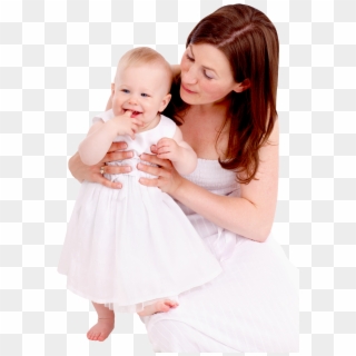 Mother With Sweet - Mom Holding Baby Png Clipart