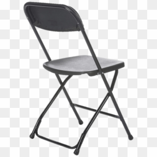 Black Plastic Folding Chair - Folding Chair Back Png Clipart