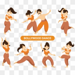 Indian Bollywood Dancing Vector - Bollywood Dance Cartoon Png Clipart