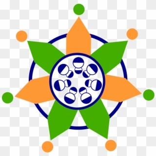 They Are In Saffron And Green Color Which Are Indian - Circle Clipart