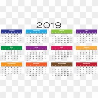 2019 Calendar Png Pic - Calendar 2019 Png Free Download Clipart