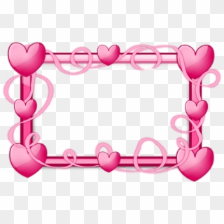 Free Vector Pink Hearts Frame - Hearts Frames Clipart