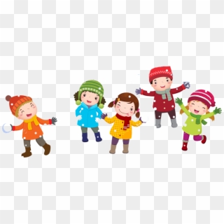 Kids Playing Png - Kids Winter Clipart Transparent Png