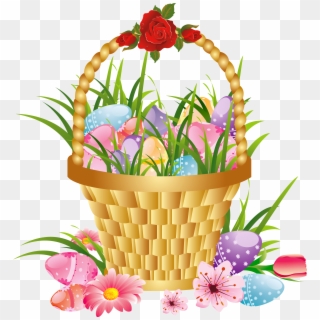 Download Easter Basket Bunny Png Images Transparent - Blue Basket Clipart