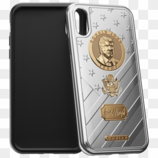 Caviar Iphone X Golden Case With Donald Trump Portrait - Caviar Case Clipart