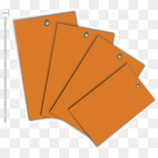 Orange Write-on Vinyl Tag - Paper Clipart