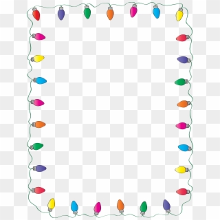 Christmas Lights Boarder Borders Free, Page Borders, - Transparent Christmas Light Border Clipart