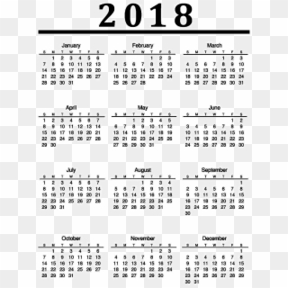 Calendar 2018 Png Photo - Png Transparent Calendar Png 2018 Clipart