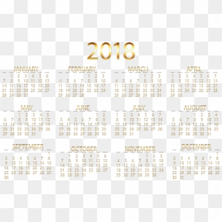 Medium Image - Calendar 2018 Transparent Background Clipart