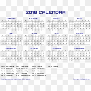 Free Empty Calendar Png - Kalender 2018 Untuk Wallpaper Laptop Clipart