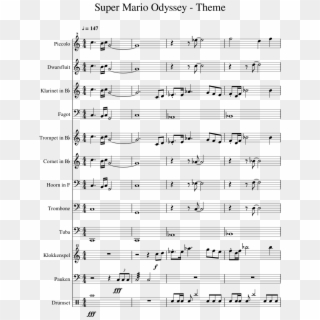 Super Mario Odyssey - Don T Stop Believing Flute Sheet Music Clipart