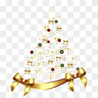 Vector Black And White Download Gold Christmas Clipart - Gold Christmas Tree Png Transparent Png