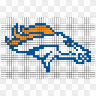 Denver Broncos Pixel Art Clipart