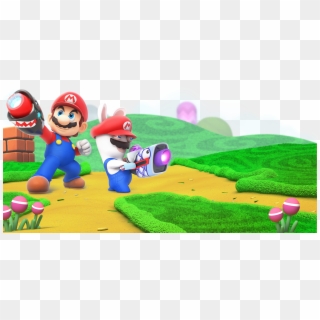 Get “mario Rabbids” Poster At Nintendo Ny - Rabbit Plus Mario Kingdom Battle Clipart