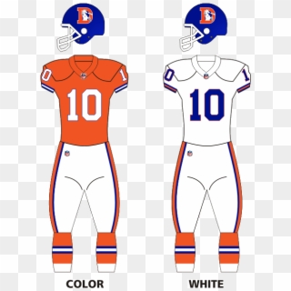 Broncos 1968-96 Uniforms - 1983 Denver Broncos Uniforms Clipart