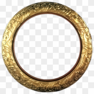 Gold Circle Matted - Silver Circle Frame Png Clipart